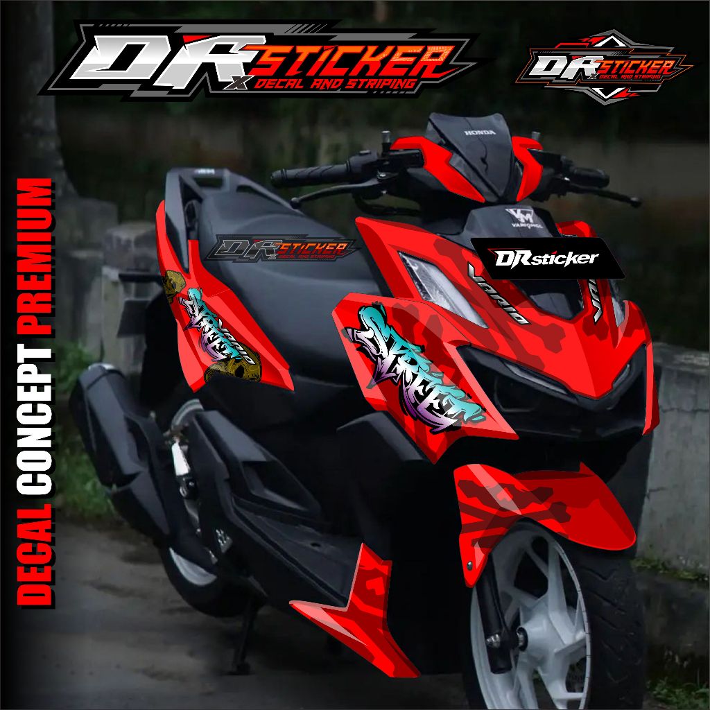 Jual Terbaru Sticker Decal Vario 160 New Full Body Dekal Stiker Lis