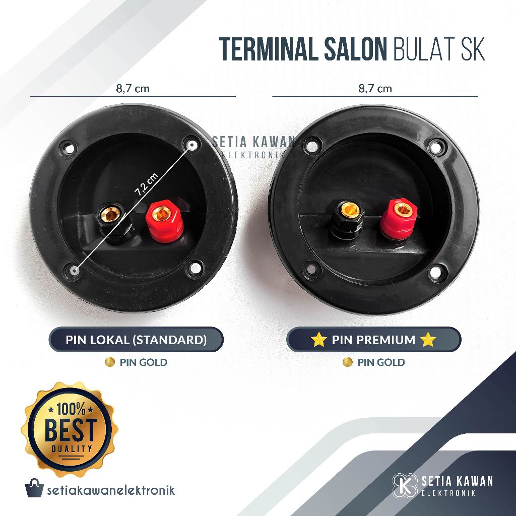 Jual Terminal Bulat Box Speaker Biding Binding Post / Building Push Pin ...