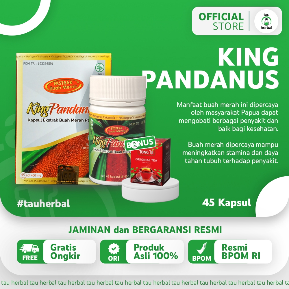 Jual King Pandanus Asli Kapsul Buah Merah Papua Herbal Original 100