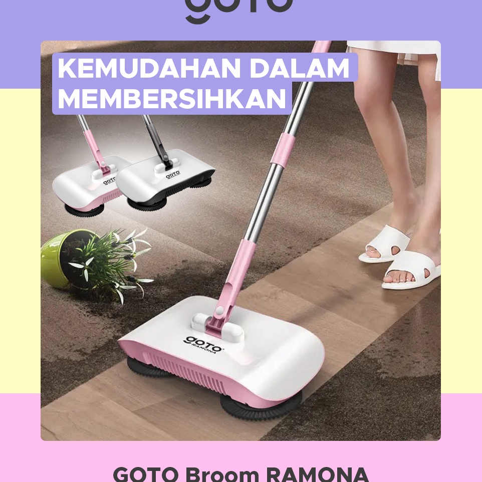 Jual Best Seller Goto Ramona Broom Sapu Pel Pembersih Lantai Otomatis