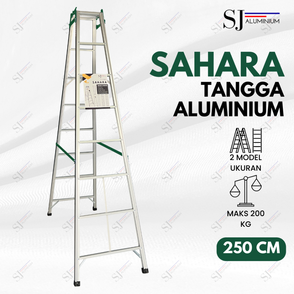 Jual SAHARA - Tangga Lipat Aluminium / Tangga Lipat Jumbo Sahara Hijau