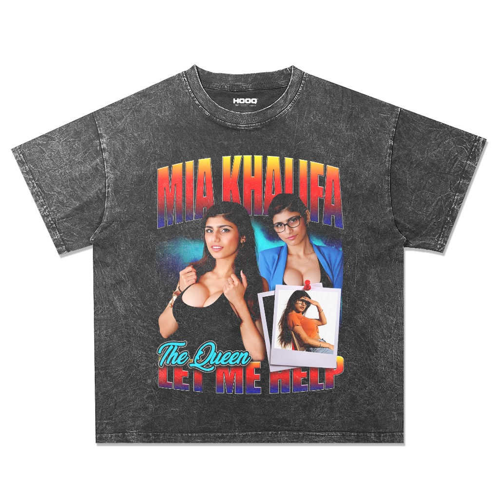 Jual Kaos MIA KHALIFA Oversize Model Washed Stone Wash / MIA KHALIFA T