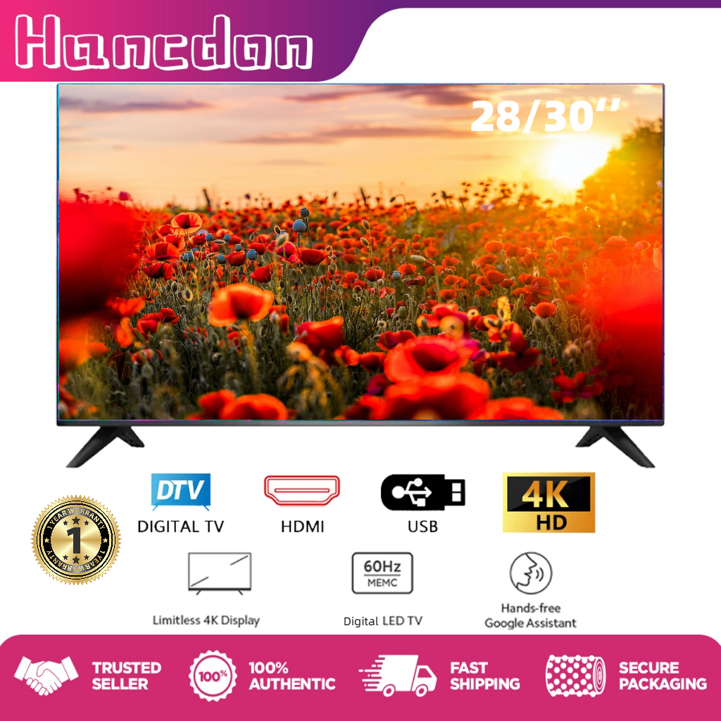 Jual Hancdon TV LED 30 inch digital tv DVBT2 FHD Televisi murah