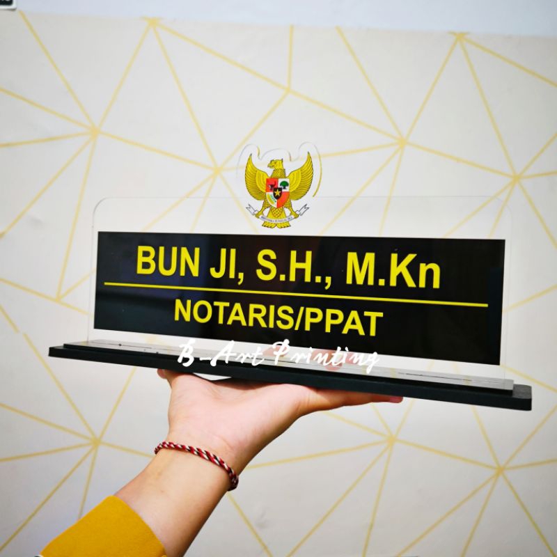 Jual Papan Nama Meja Kerja Akrilik Papan Nama Meja Kantor Mdf Custom