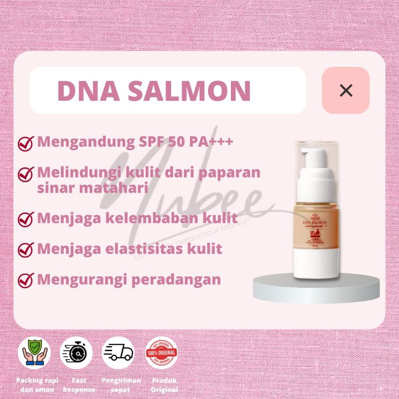 Jual dna salmon glowy sunscreen spf | Shopee Indonesia
