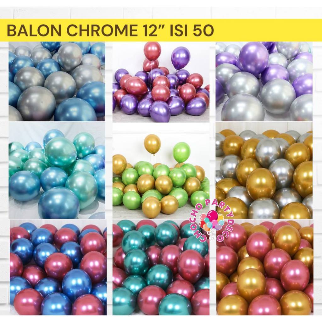 Jual Balon CHROME 12” Isi 50 | Shopee Indonesia