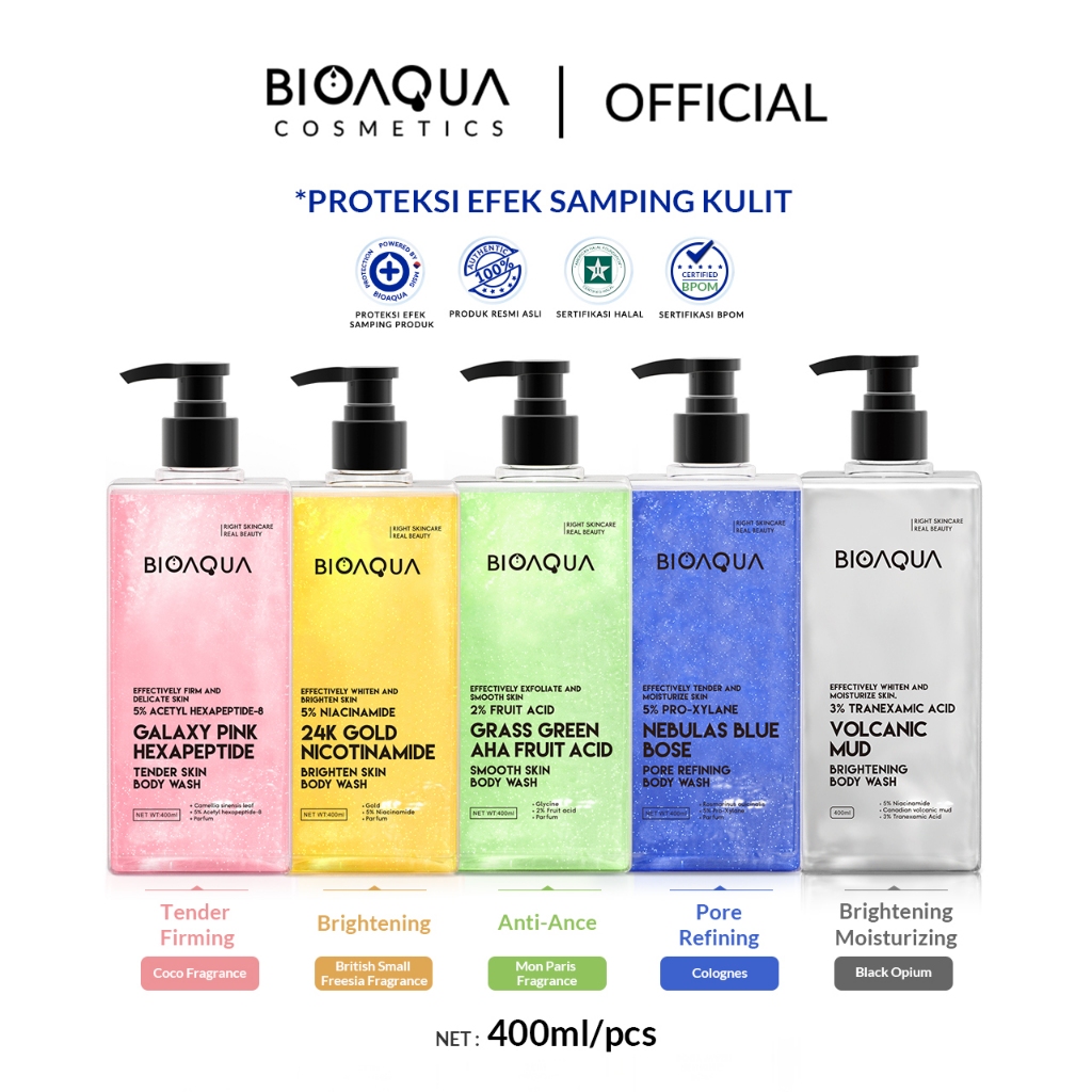 Jual BIOAQUA COSMETICS Body Wash Sabun Mandi Wangi Shower Gel 400ml
