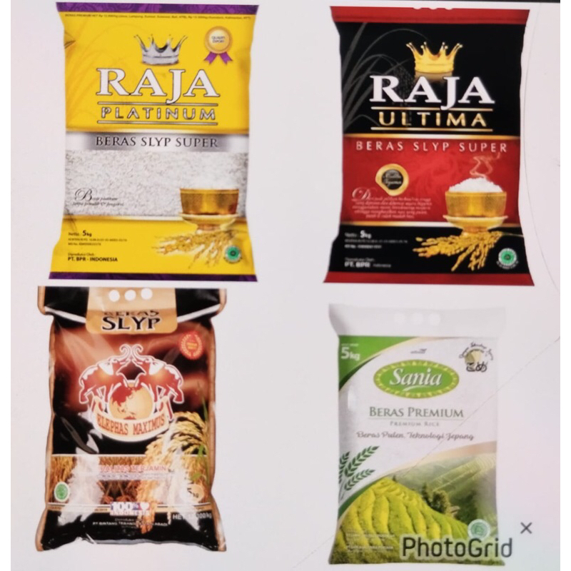 Jual Beras Sania Raja Gajah Elephas 5kg khusus pengiriman instant ...