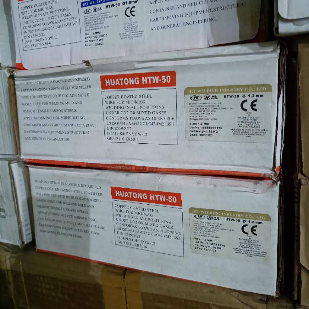 Jual Kawat Las HTW-50 1.2mm 15kg ER70S-6 HUATONG HTW50 1,2mm 15KG Kawat ...