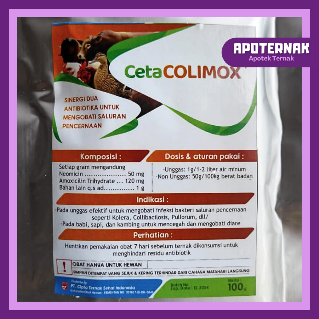 Jual CETA COLIMOX | Antibiotik Obat Saluran Pencernaan Pada Ternak ...