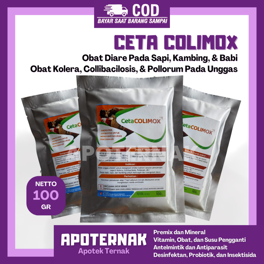Jual CETA COLIMOX | Antibiotik Obat Saluran Pencernaan Pada Ternak ...