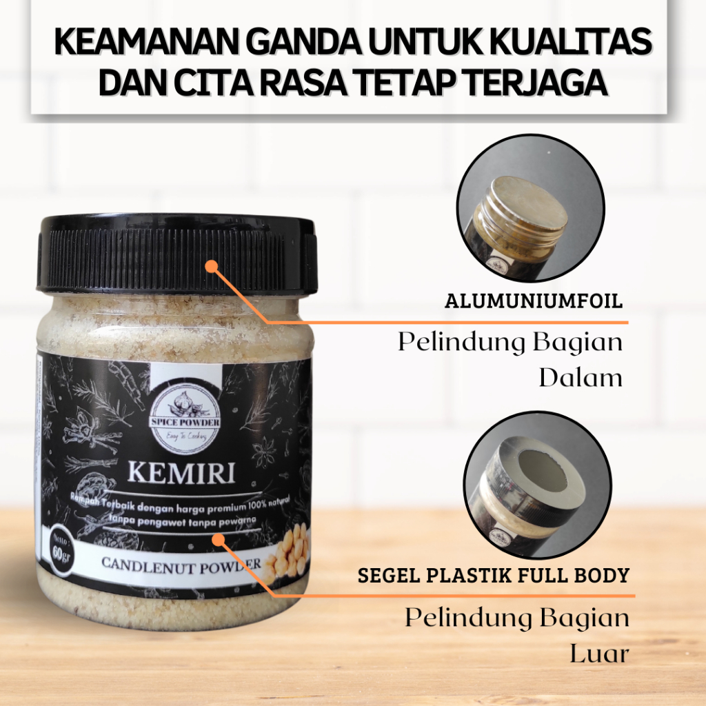 Jual Kemiri Bubuk - Bumbu Dapur Rempah Asli Murni Original Organik ...