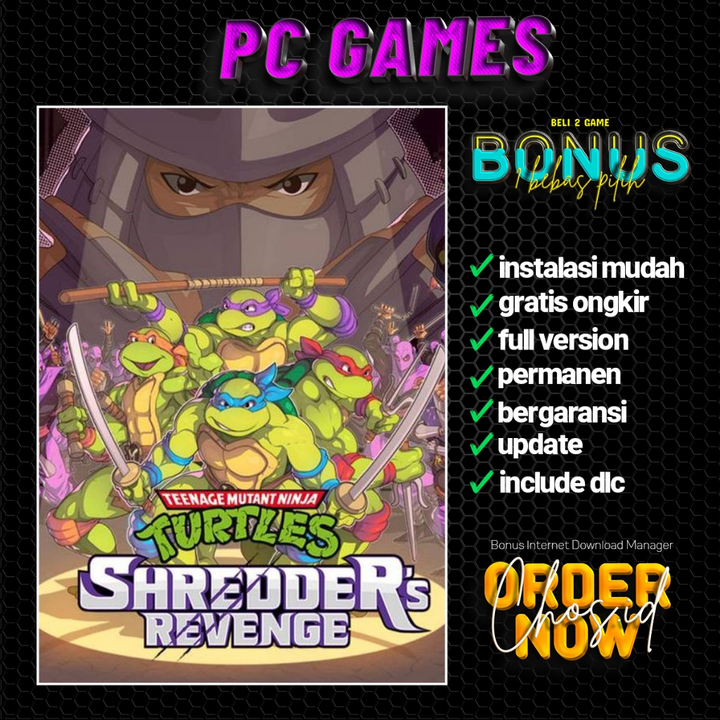 Jual Teenage Mutant Ninja Turtles Shredders Revenge Game PC Shopee
