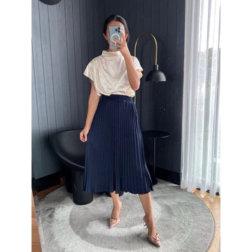 Rok Plisket Midi Rok 7 8 Plisket Premium Pleated Skirt Rok Plisket Tanggung