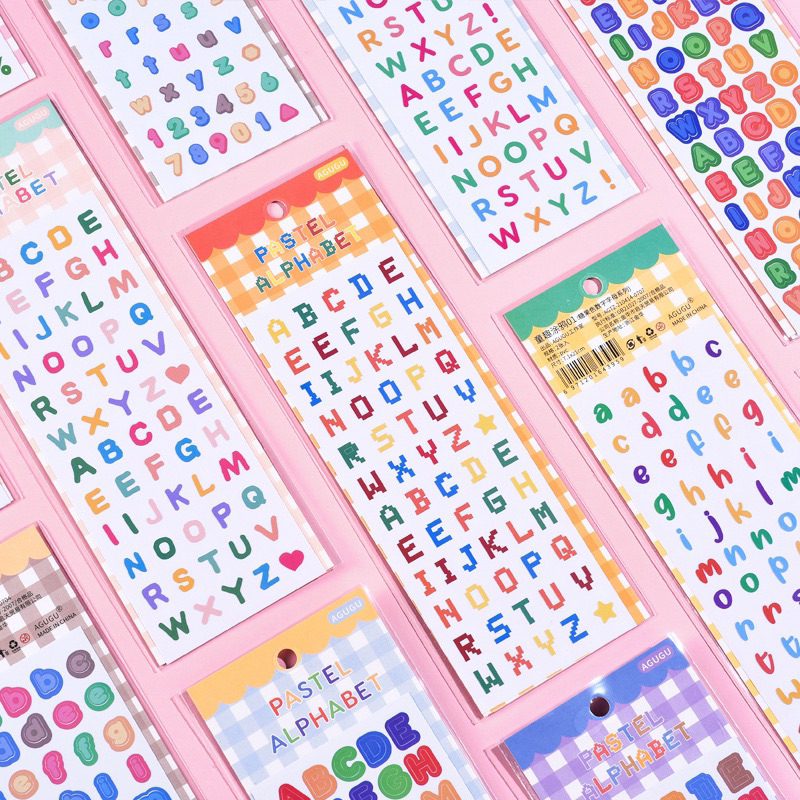 Jual Delunashop 2lembar Sticker Angka Huruf Abjad Alphabet Stiker ...