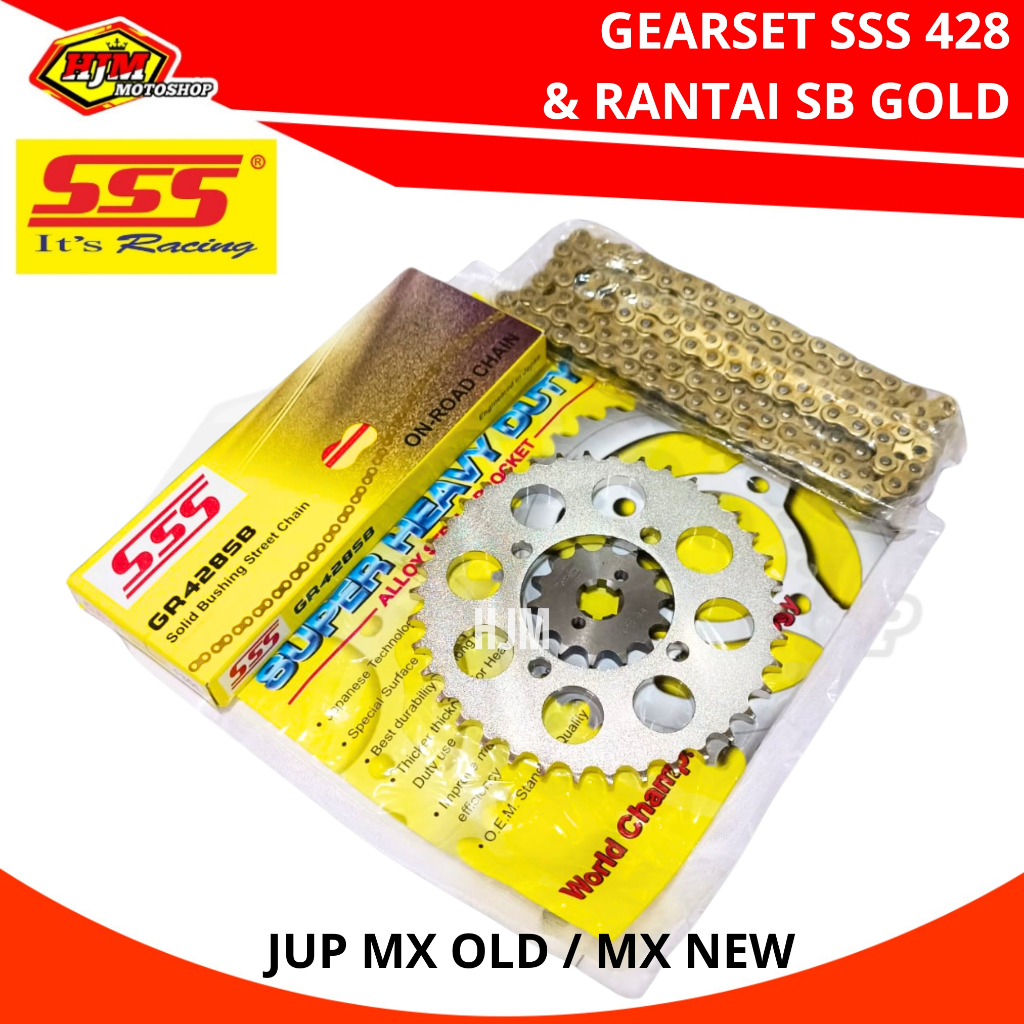 Jual GEARSET SSS JUPITER MX OLD / JUPITER MX NEW / NJMX & RANTAI SSS