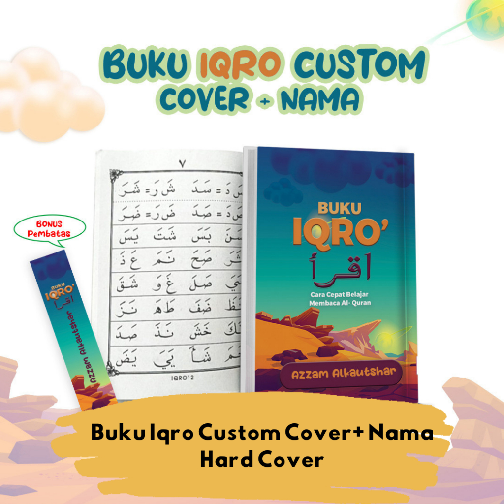 Jual Buku Iqro Custom Cover + Nama Dan Bisa Pakai Foto Untuk Anak ...