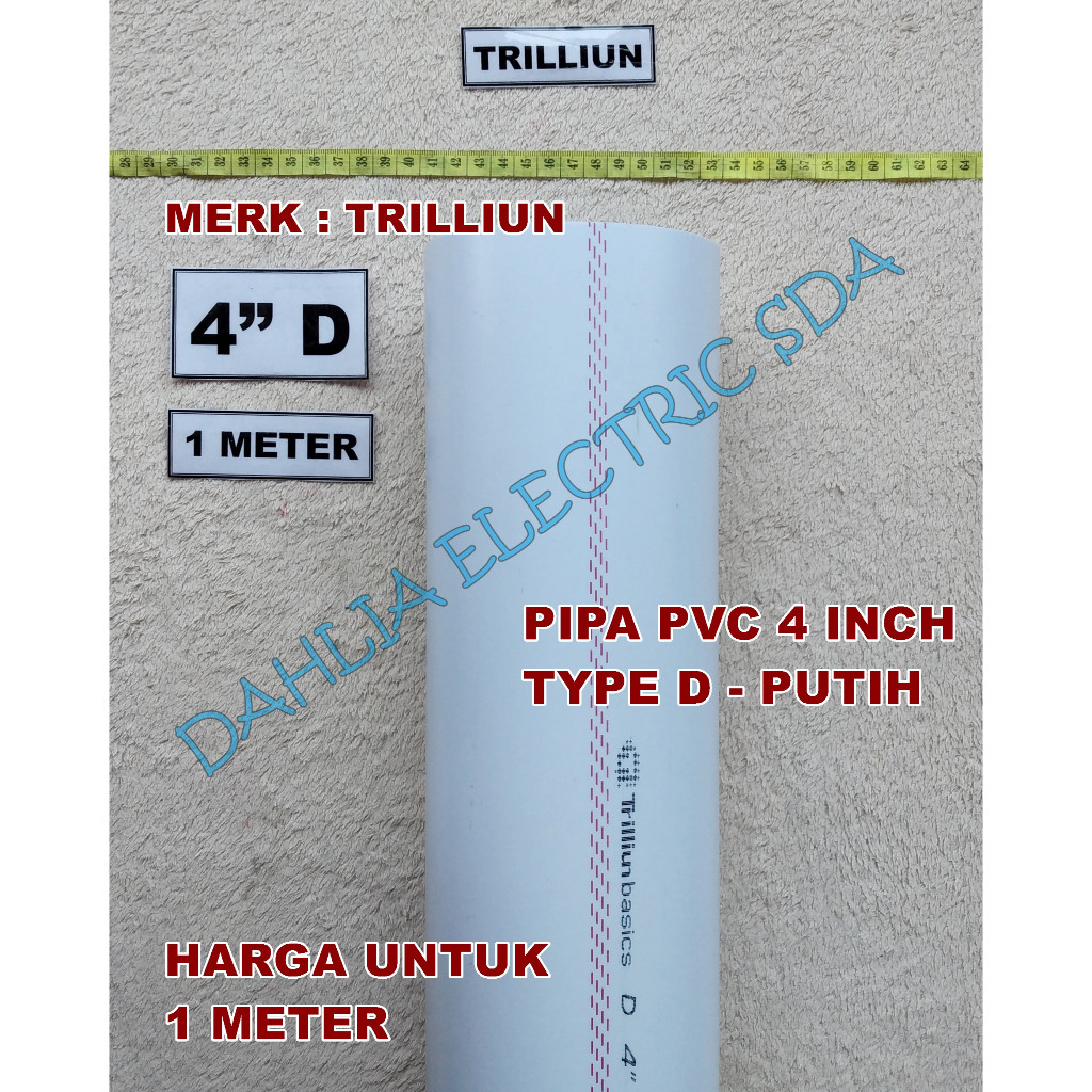 Harga Pipa Pvc 4 Inch Trilliun