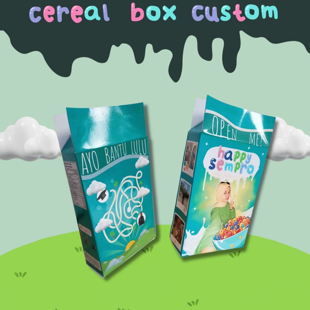 Jual Cereal Gift Box Cutom / Gift Box Custom / Cereal Box Shopee