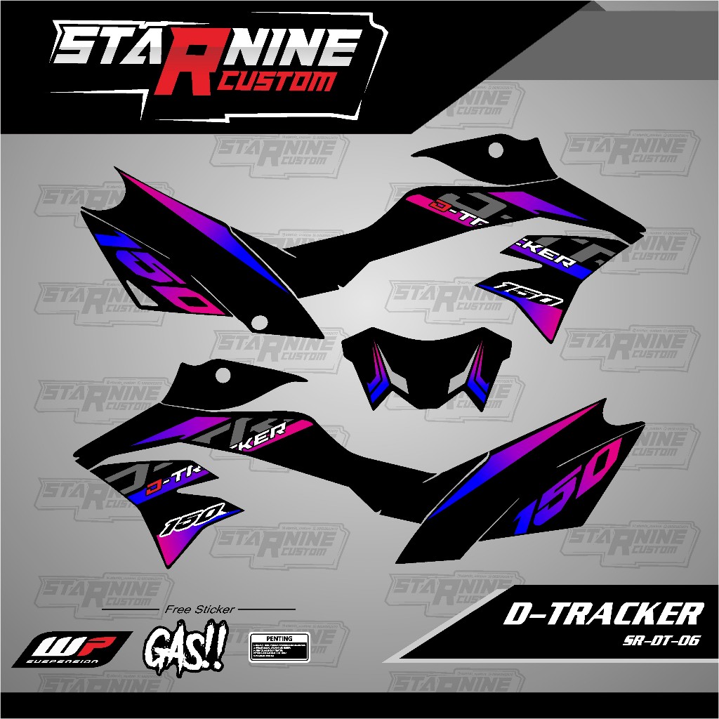 Jual striping dtracker minimalis sticker D-tracker kode SR-DT-06 ...