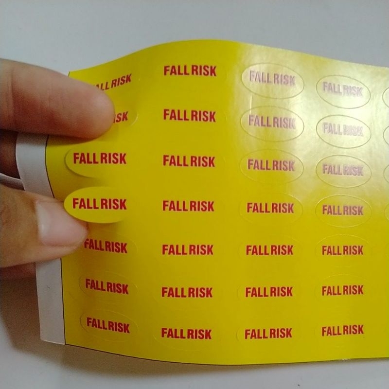 Jual stiker label fallrisk oval | Shopee Indonesia