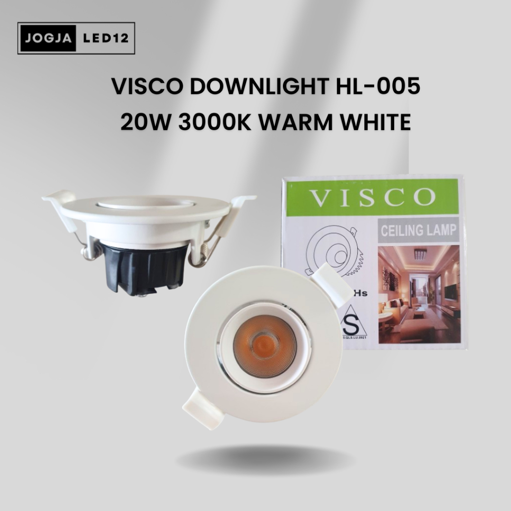 Jual Downlight LED Spotlight Inbow 20W 3000K Body Putih Visco | Shopee ...