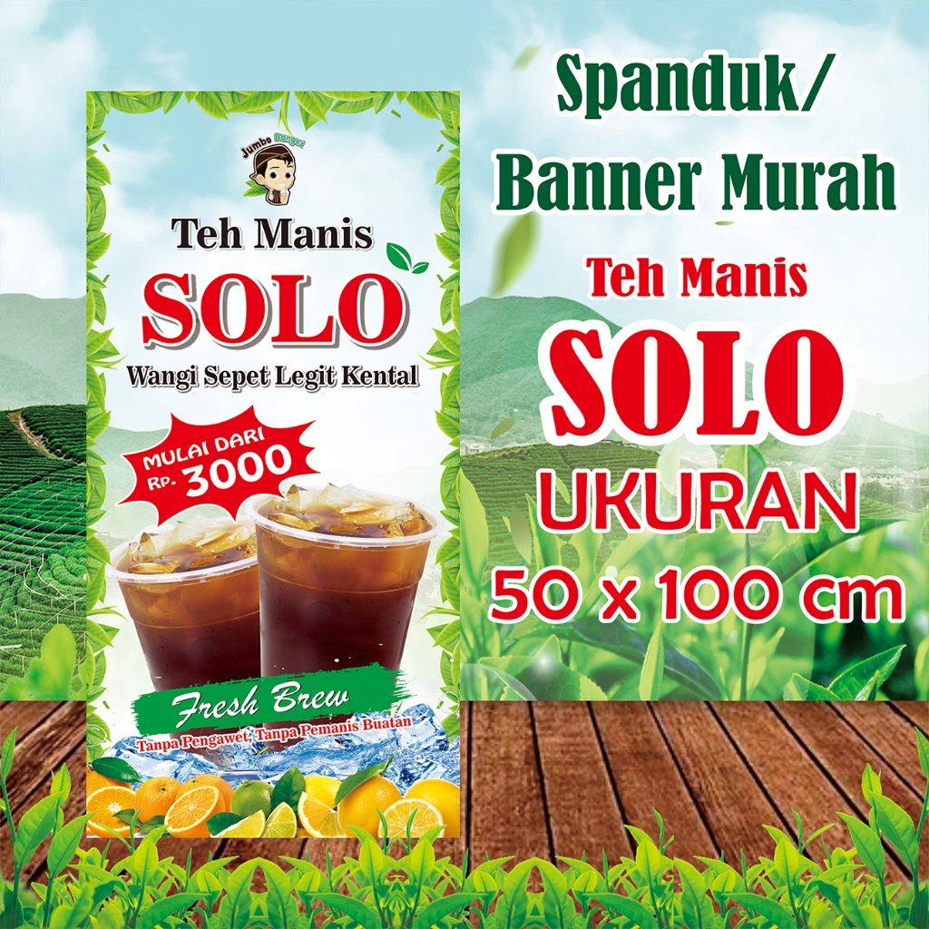 Jual Spanduk Es Teh Manis Solo, Banner Es Teh Solo | Shopee Indonesia