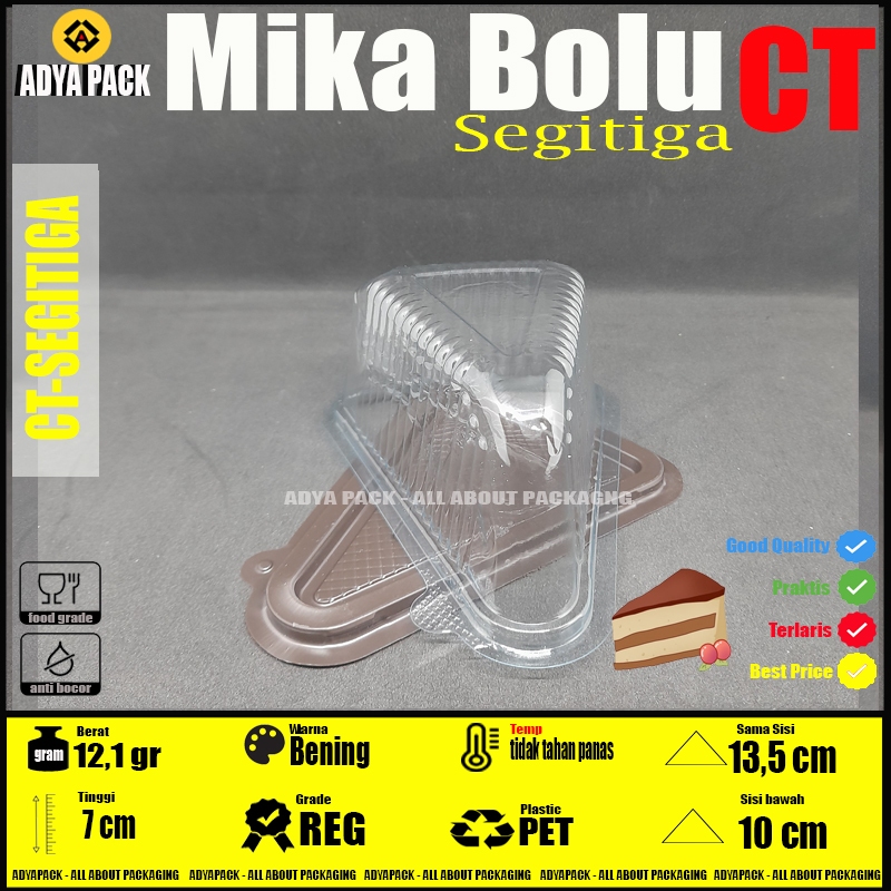 Jual Mika Bolu Segitiga Mika Cake Segitiga Mika Kue Segitiga 50pcs