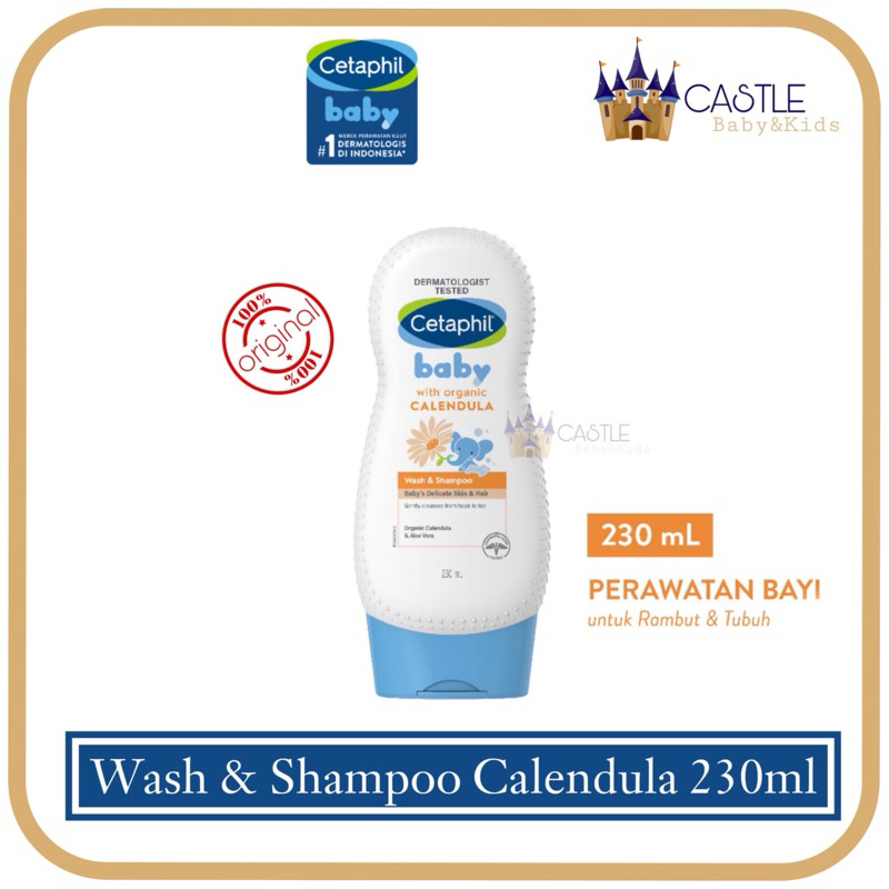 Jual Cetaphil Baby Wash & Shampoo with Organic Calendula 230ml Sabun Mandi dan Shampo untuk
