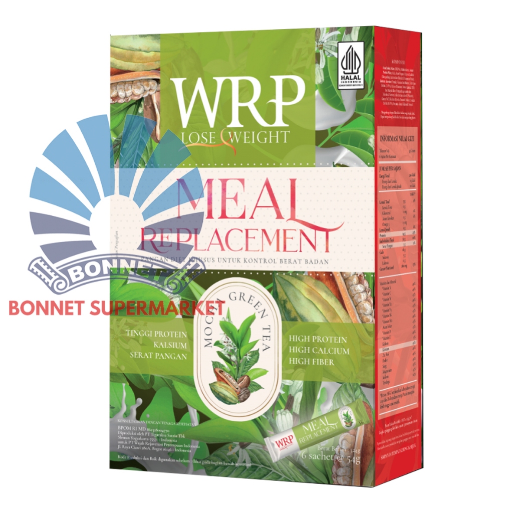 Jual Wrp Meal Replacement Mocca Green Tea 324g (6 Sachet @54g) | Shopee ...