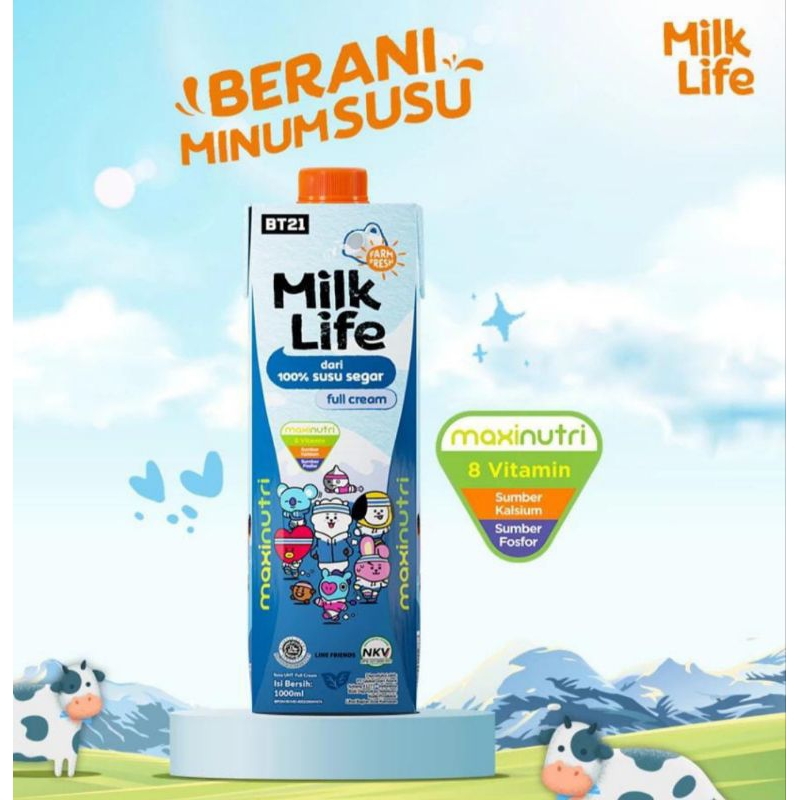 Jual MilkLife Susu Fresh Milk UHT - 1 Liter | Shopee Indonesia