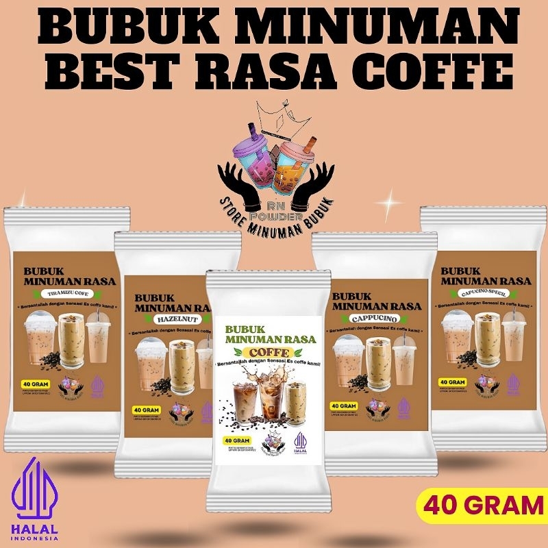 Jual Powder Minuman sachet Bubuk Minuman Rasa Coffe Kemasan 40gr Bubuk ...