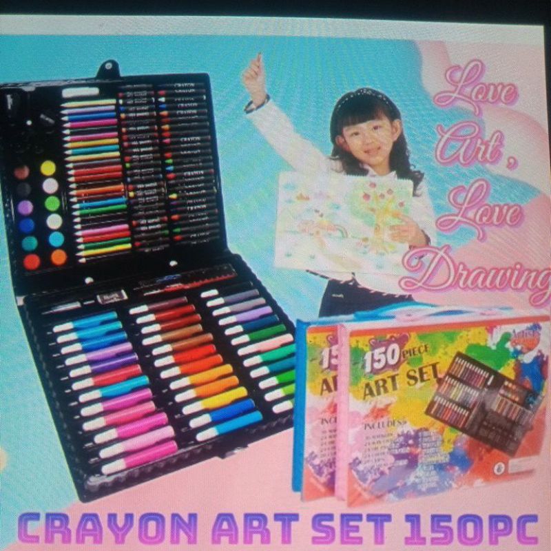 Jual CRAYON 150/ALAT TULIS MEWARNAI DAN MENGGAMBAR ANAK SET/CRAYON SET ...