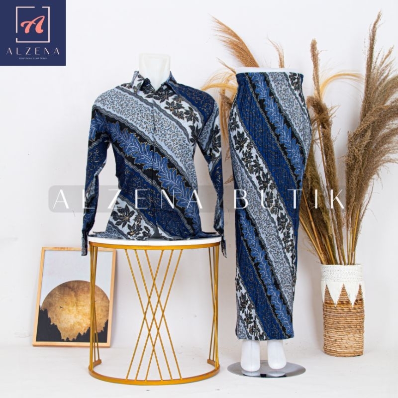 Jual ALZENA BUTIK - BATIK COUPLE // KEMEJA BATIK // ROK PLISKET ...