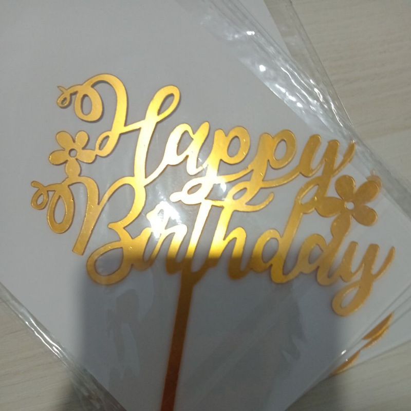 Jual Cake Topper Acrylic Ulang Tahun Cake Toper Happy Birthday Cake Topper Akrilik Happy