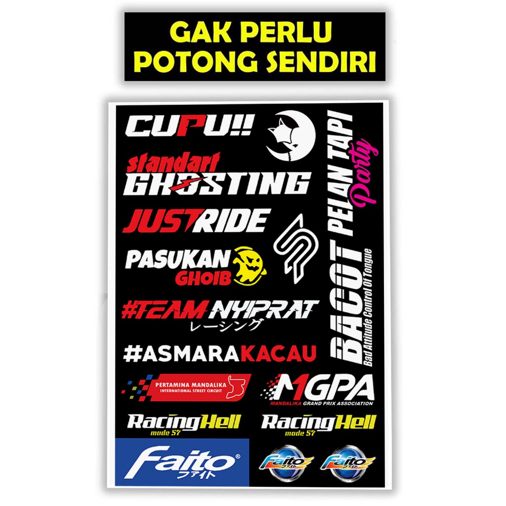 Jual Stiker Motor Sticker Motor Stiker Motor Keren Stiker Racing Motor Stiker Sponsor Racing