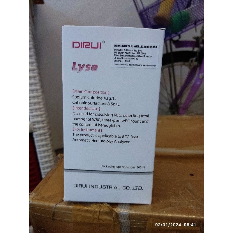 Jual DIRUI Reagen | reagent | Diluent 20L | Lyse 500ml | Cleanser 500ml ...