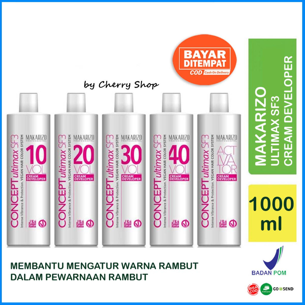 Jual [1000ML DEVELOPER CAMPURAN CAT RAMBUT] MAKARIZO Concept Ultimax ...