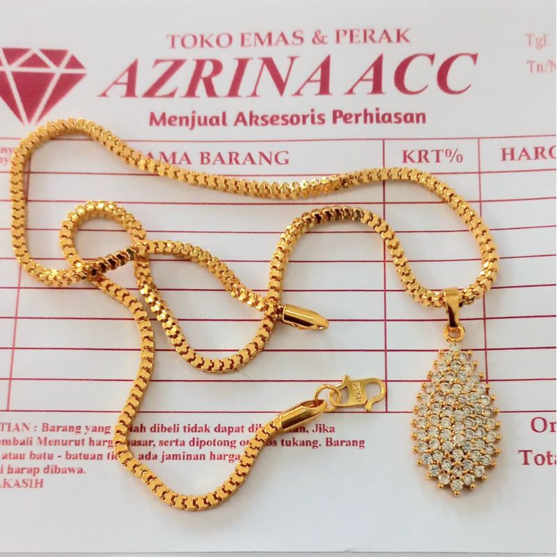 Jual Kalung liontin emas muda ada surat toko Az025 Shopee Indonesia