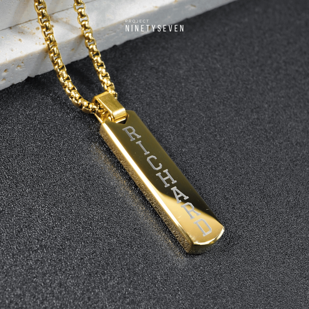 PROJECT NINETYSEVEN Nexus Necklace Kalung Pria Wanita Bebas Custom Nama  Titanium Anti Karat