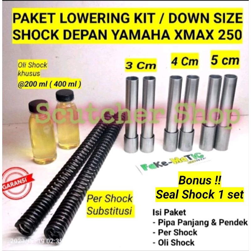 Jual Paket Lowering Kit Downsize Yamaha XMAX 250 Turun 3 Cm 4 Cm 5 Cm Shopee Indonesia