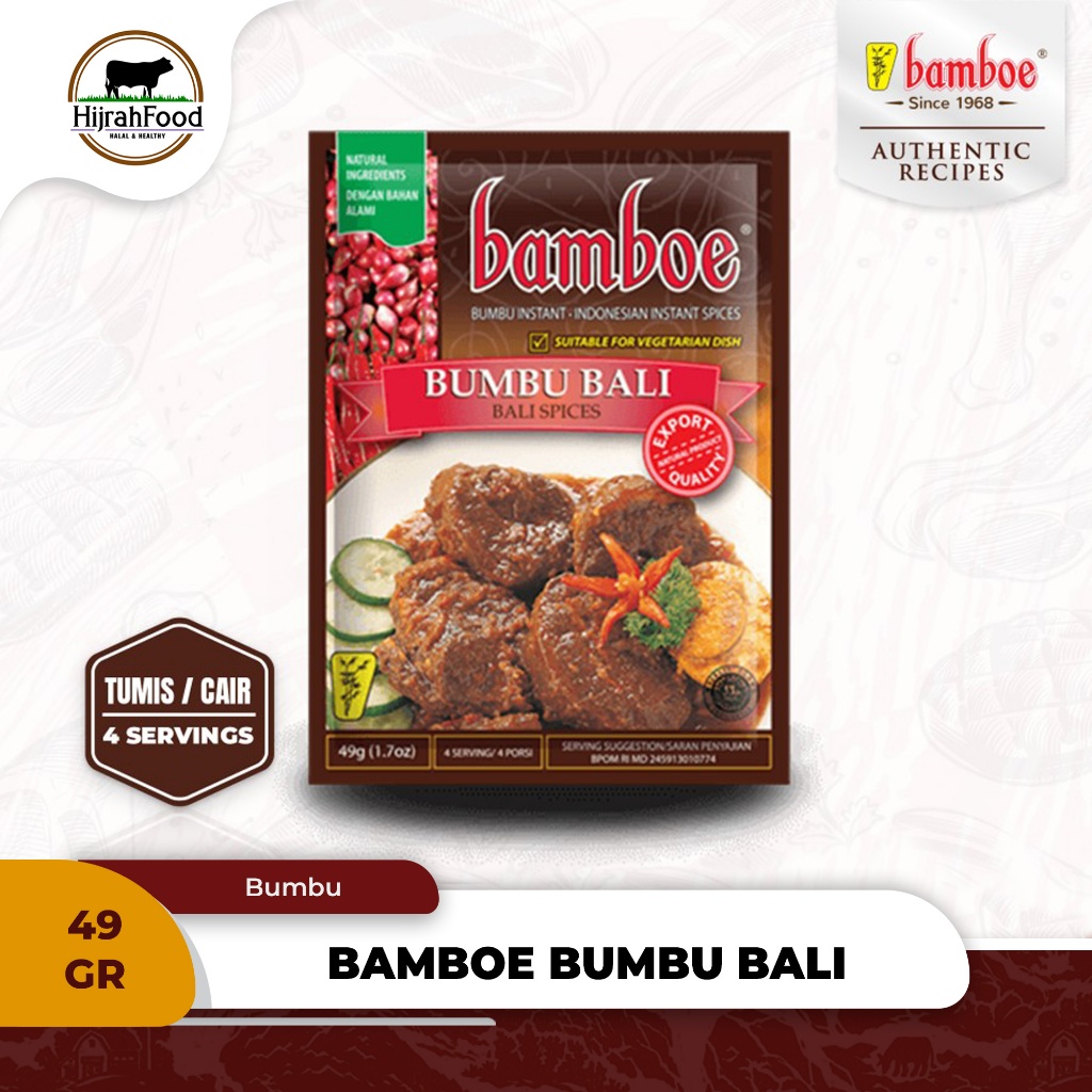 Jual Bamboe Bumbu Bali Spice Mix For Balinese Dish Rempah Asli 49 Gram