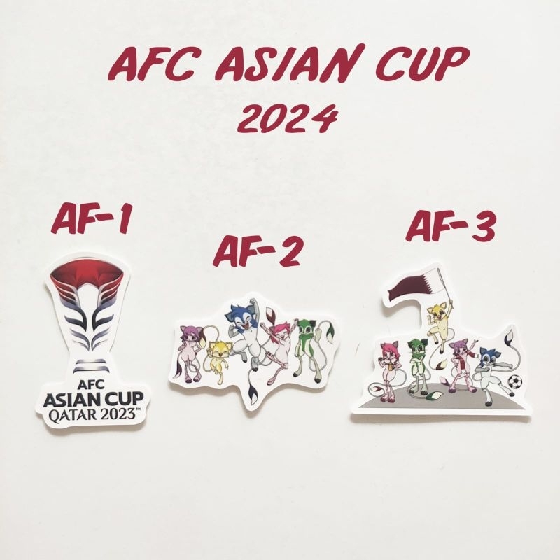 Jual Sticker Sepak Bola Piala Asia AFC Asian Cup Qatar 2024 FIFA Jerboa