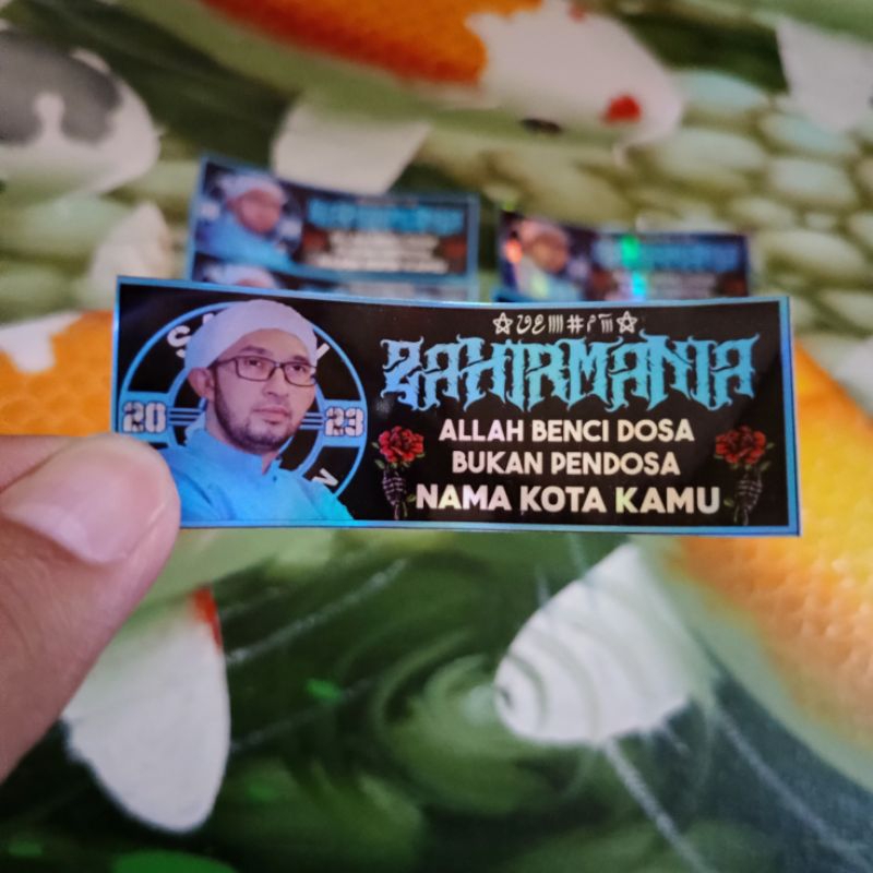 Jual (Minimal Order 10 pcs) Stiker Az Zahir Mania Warna Biru, Vynil ...