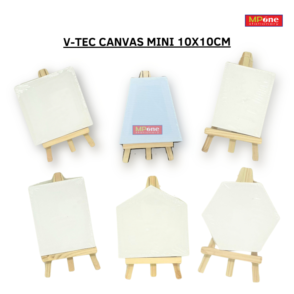 Jual Kanvas Lukis Mini Size + Stand Easel 10x10 / V-tec Kanvas Lukis ...