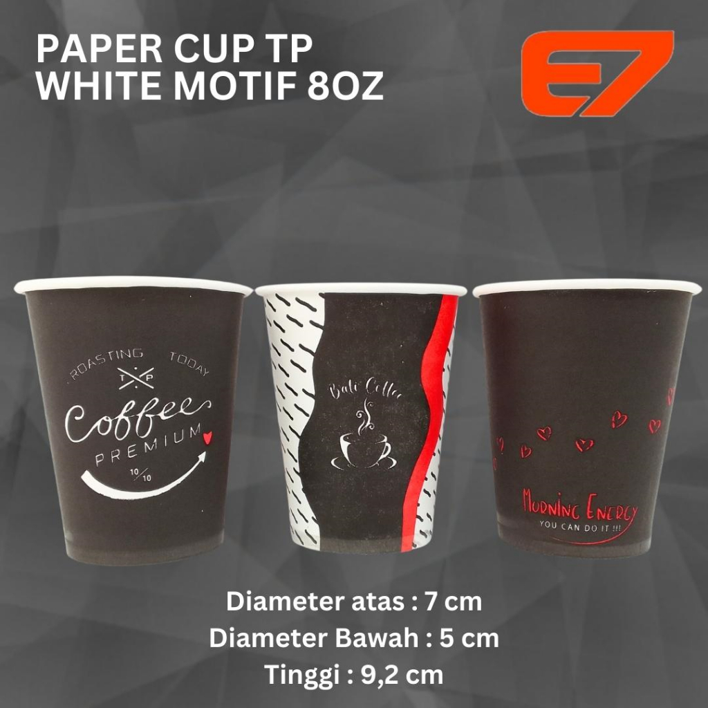 Jual Paper Cup 8oz Kraft White - Gelas Kertas Putih, Gelas Kopi, Hot ...