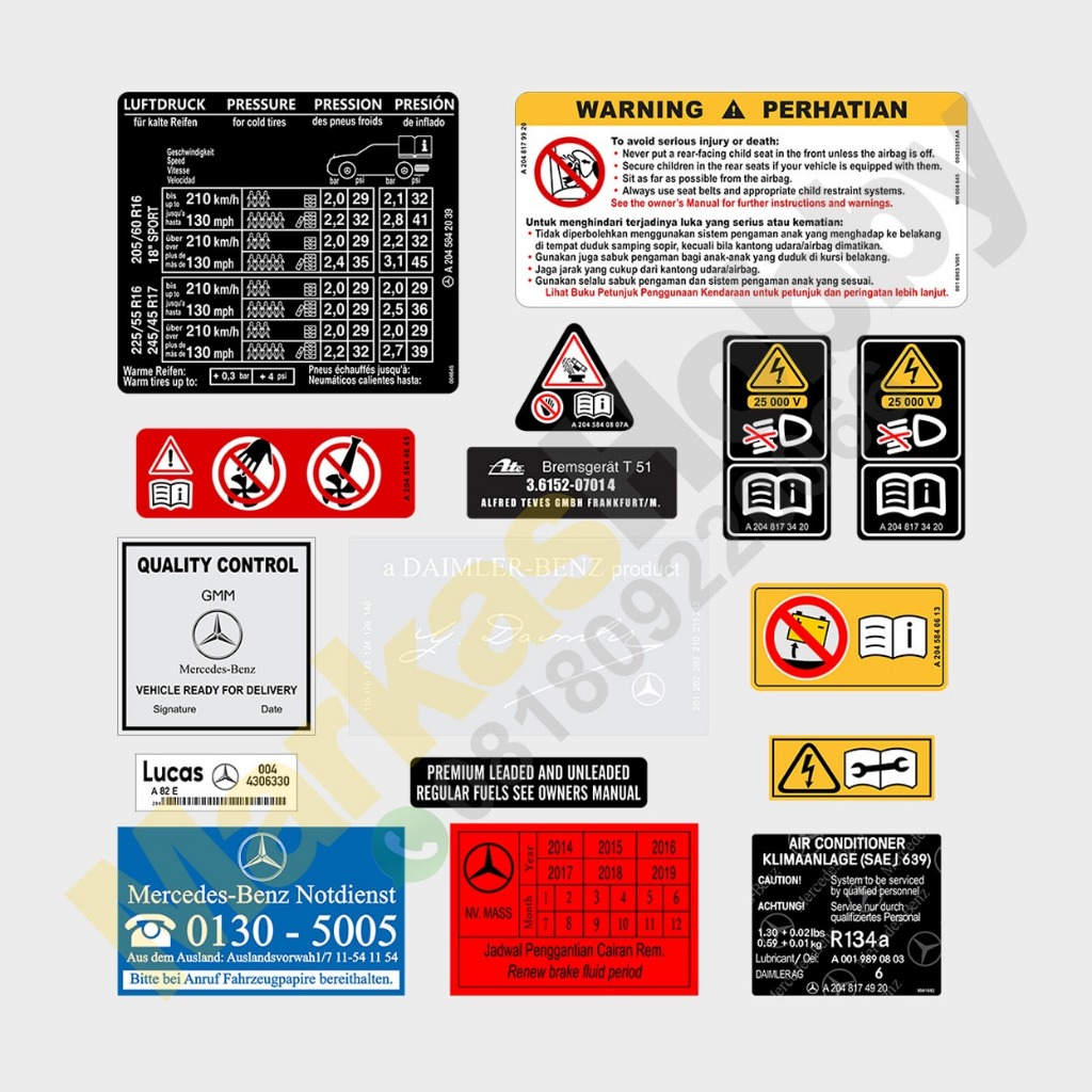 Jual Sticker Mercedes W204 Set | Shopee Indonesia