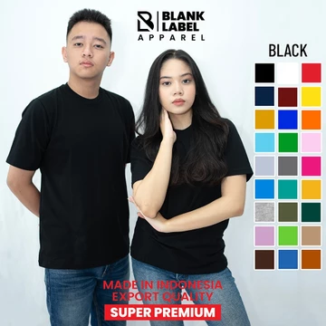 Kaos Polos Premium Blank Label Lengan Pendek Katun Combed