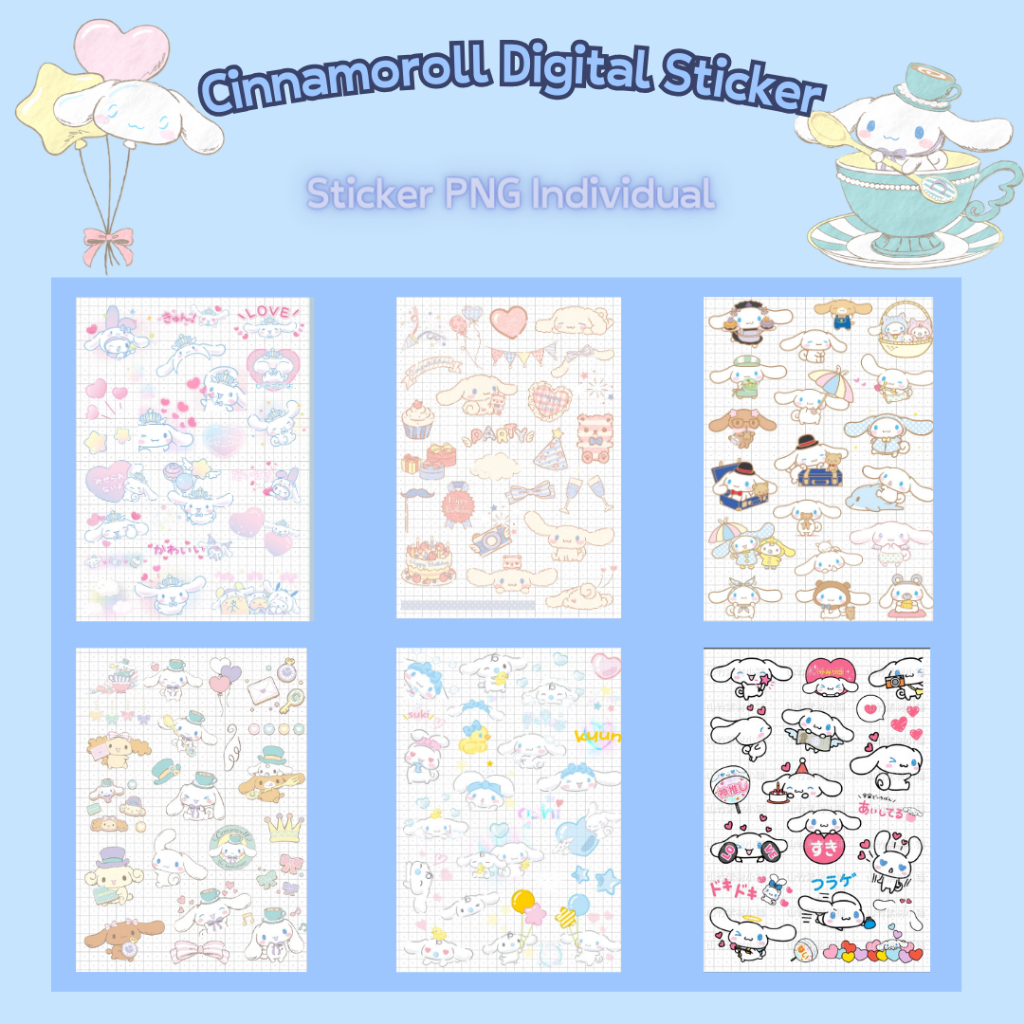Jual Sticker Digital Individual Sanrio cute --- Cinnamoroll Digital ...