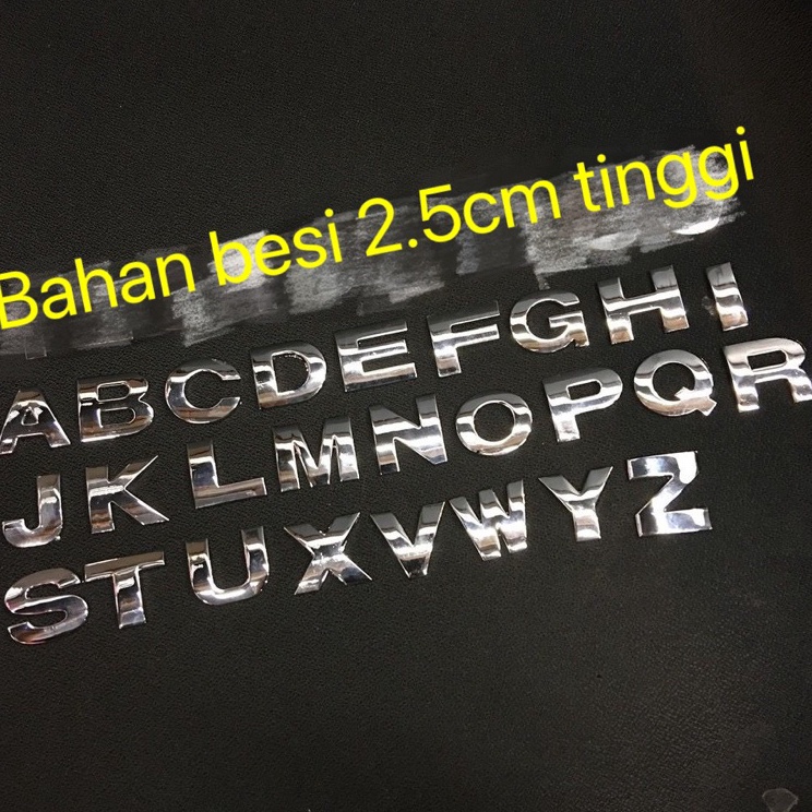 Jual CE huruf mobil Tempelan Stiker Emblem Mobil Chorme Tulisan Abjed ...